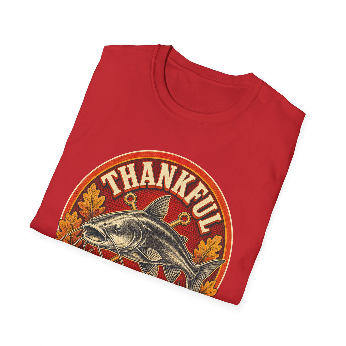 Thankful Grateful & Hooked Fishing T-Shirt