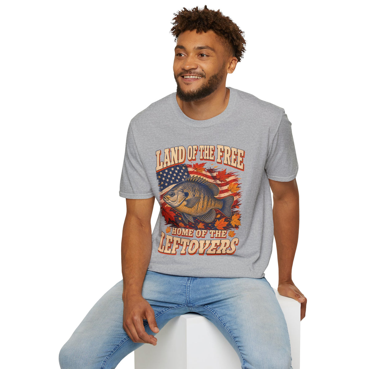 Land of the Free Home of the Leftovers Fishing T-Shirt