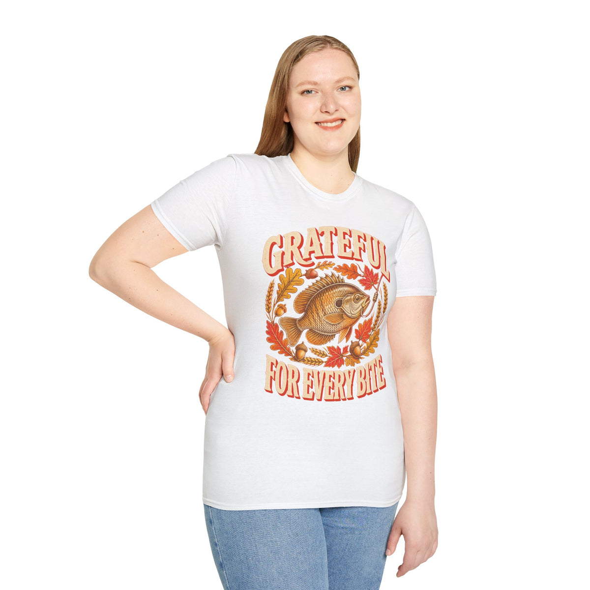 Grateful for Every Bite Fish Thanksgiving T-Shirt