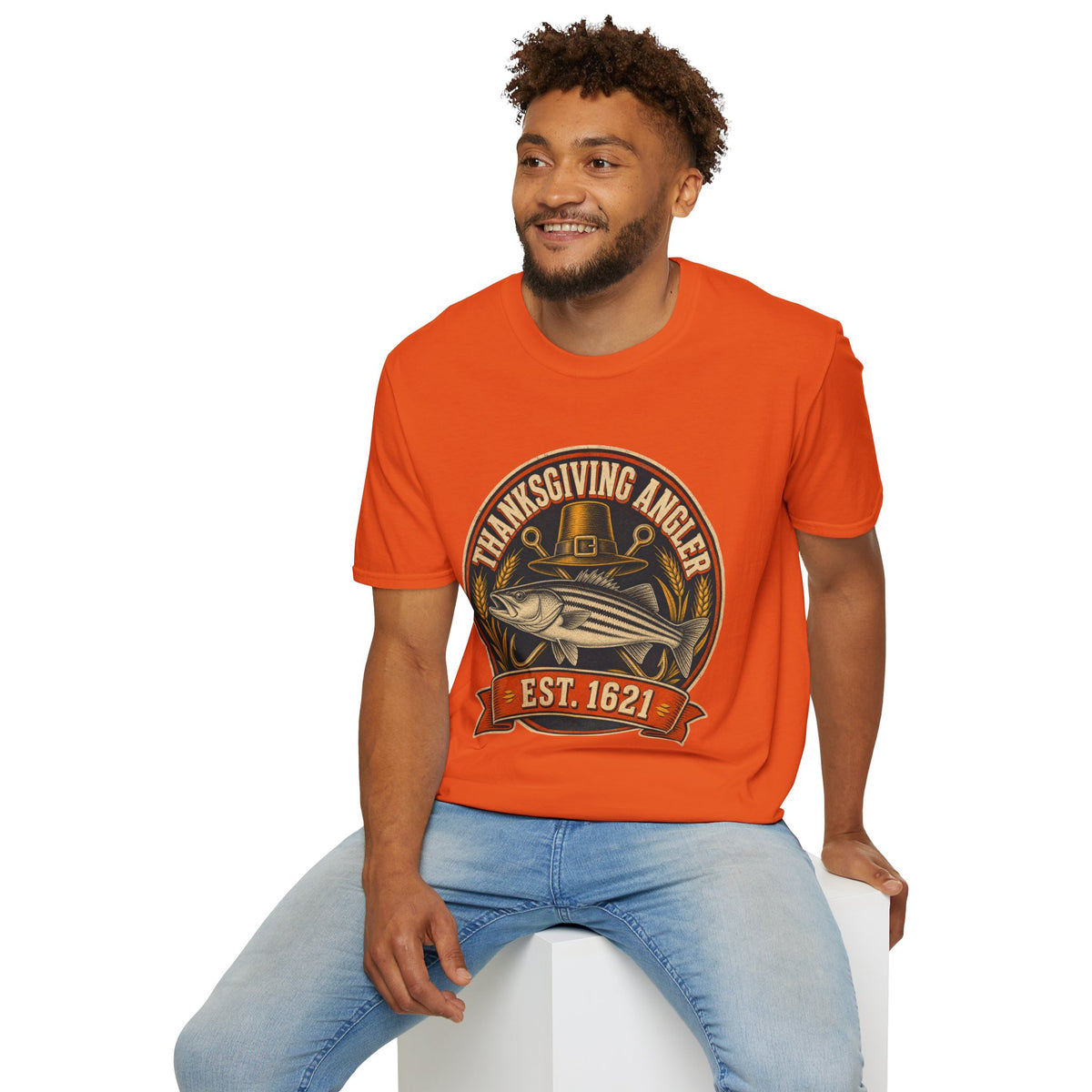Thanksgiving Angler Est. 1621 Fishing T-Shirt