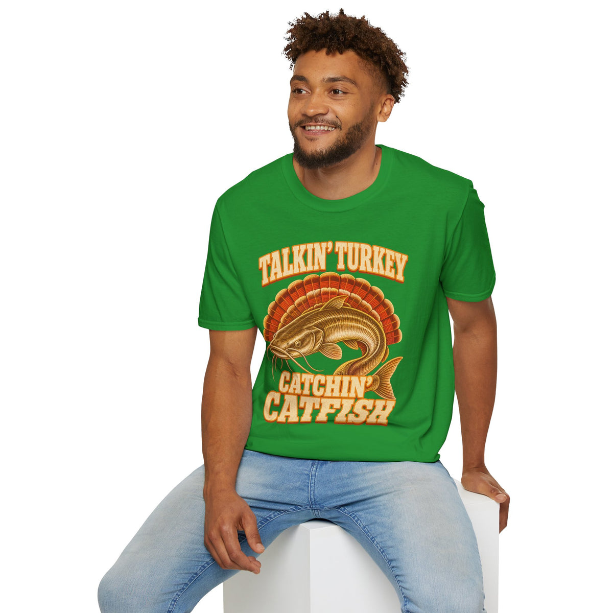 Talkin’ Turkey Catchin’ Catfish Fishing T-Shirt