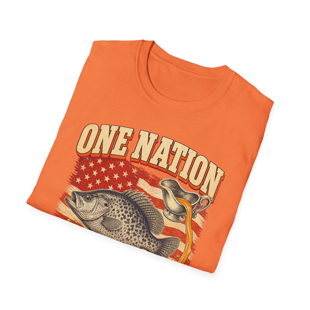 One Nation Under Gravy Funny Fish Thanksgiving T-Shirt
