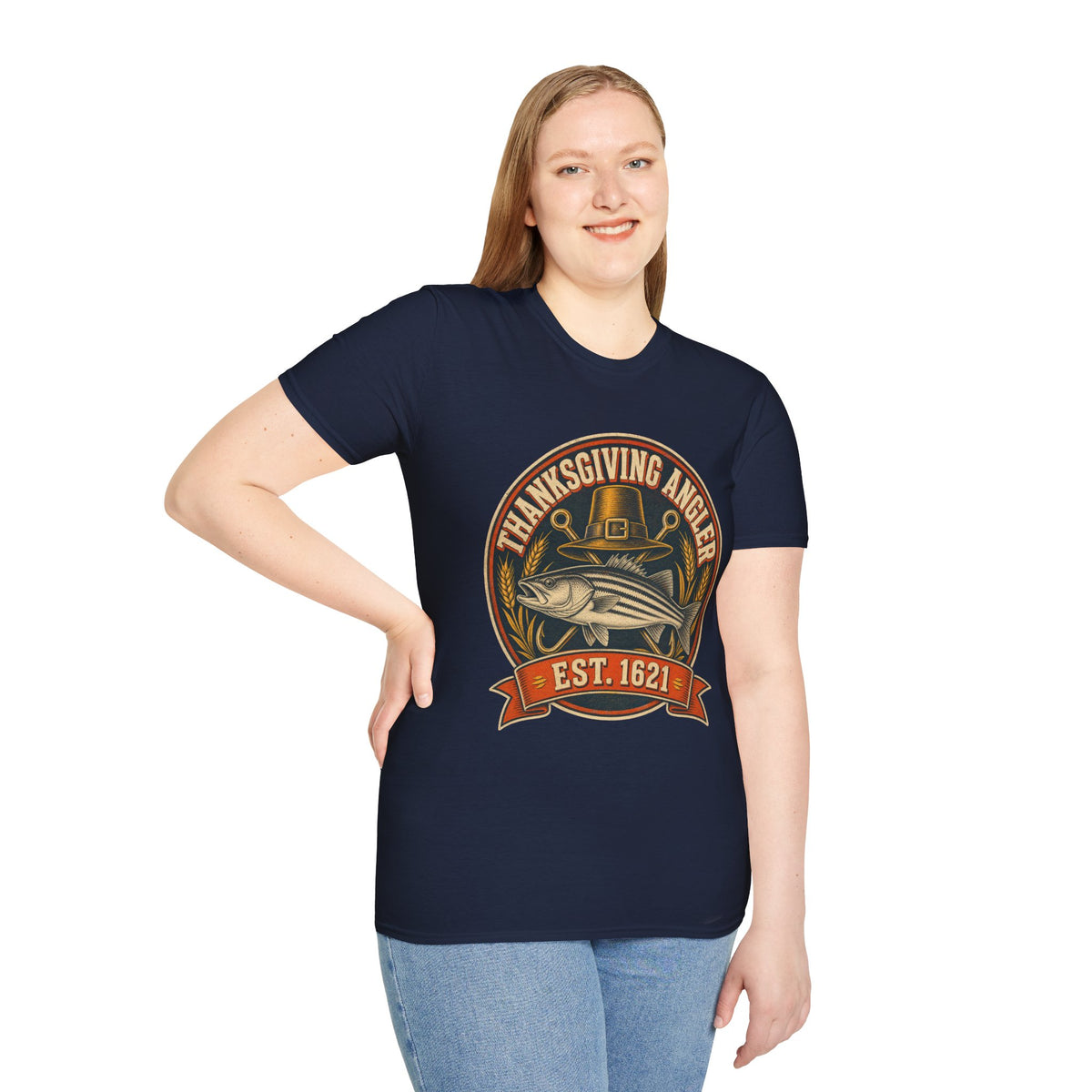 Thanksgiving Angler Est. 1621 Fishing T-Shirt