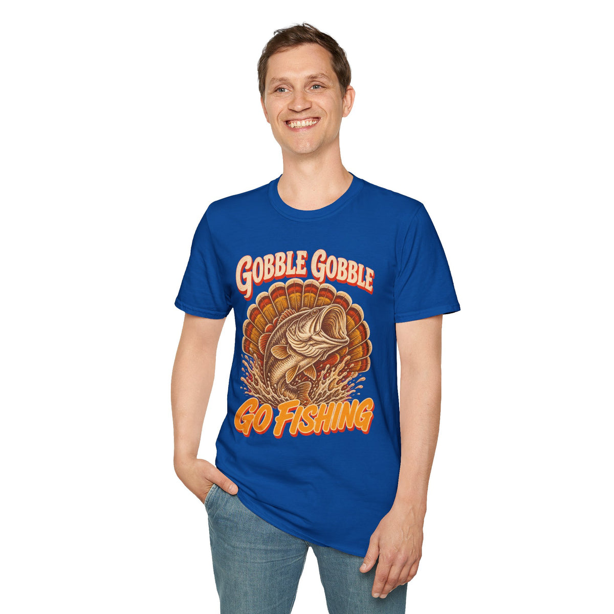 Gobble Gobble Go Fishing Turkey Hunting T-Shirt