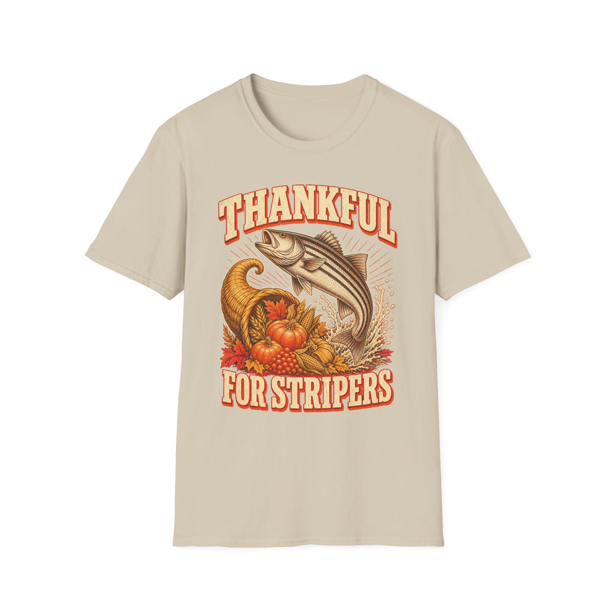 Thankful for Stripers Fishing T-Shirt
