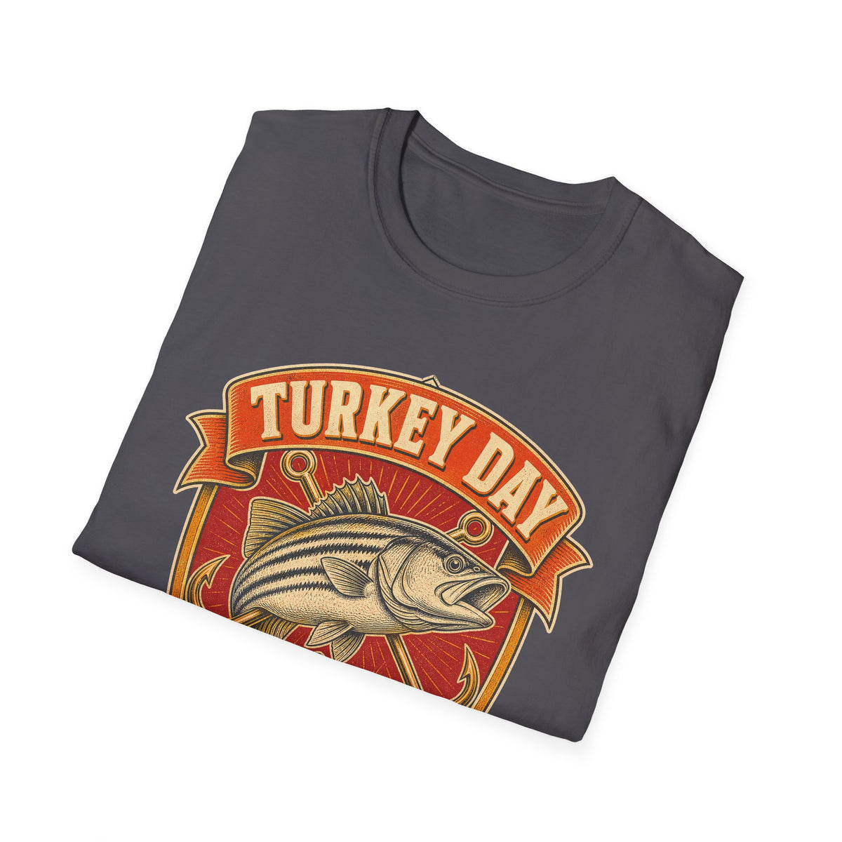 Turkey Day Fishing Crew T-Shirt – Thanksgiving Fishing Shirt