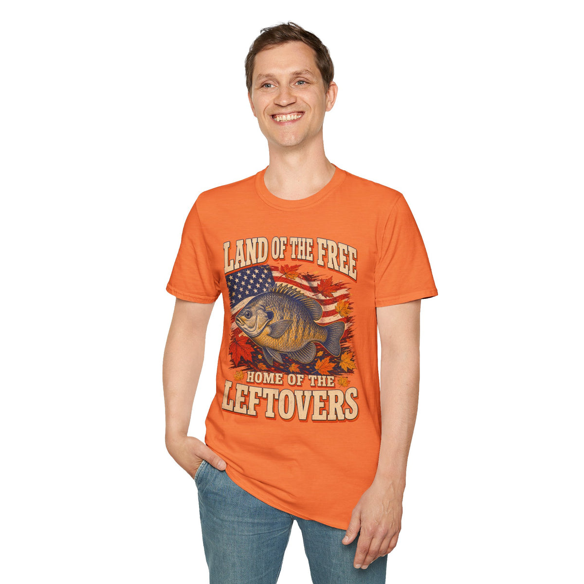 Land of the Free Home of the Leftovers Fishing T-Shirt
