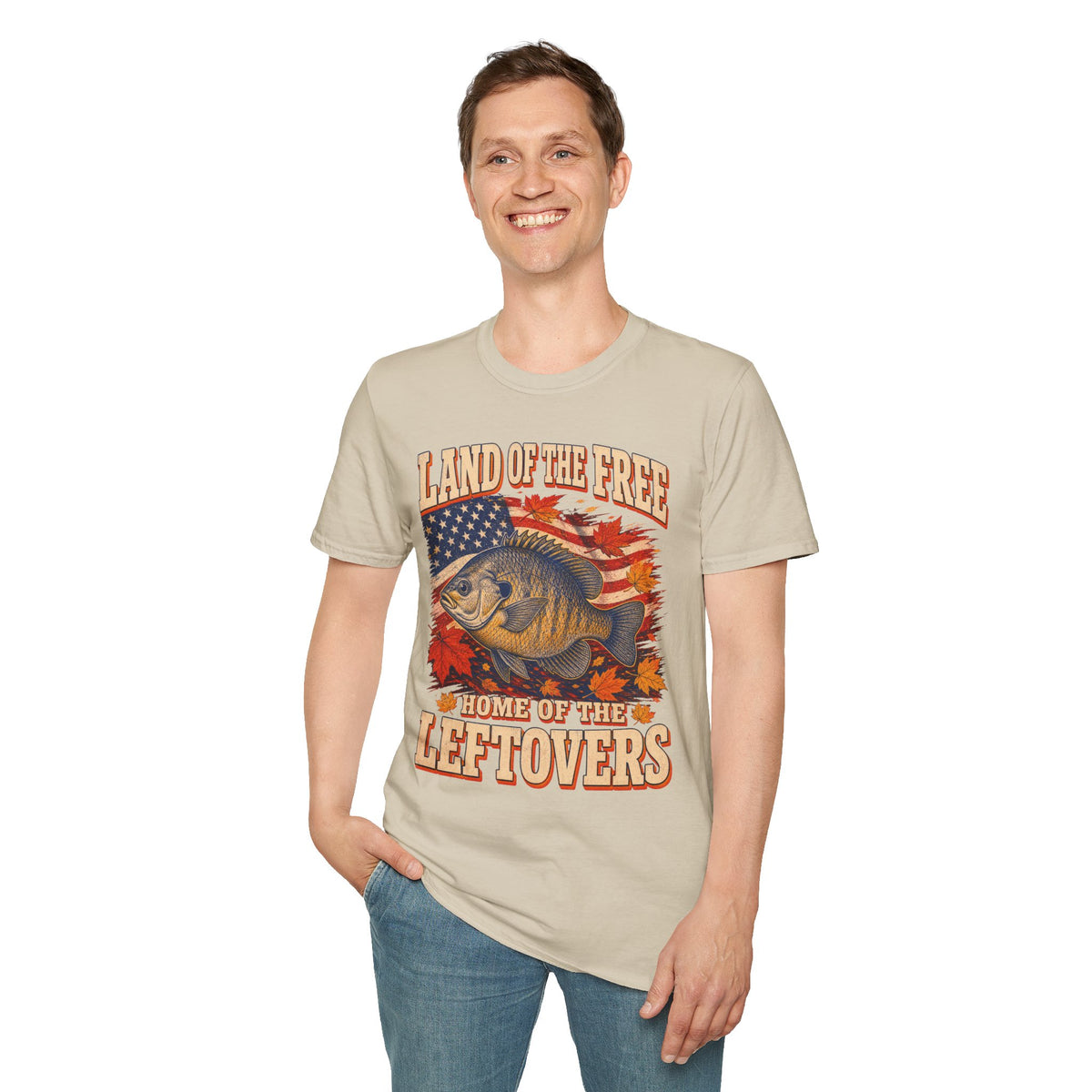 Land of the Free Home of the Leftovers Fishing T-Shirt