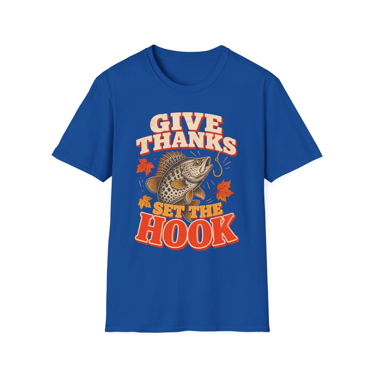 Give Thanks, Set the Hook Thanksgiving Fishing T-Shirt