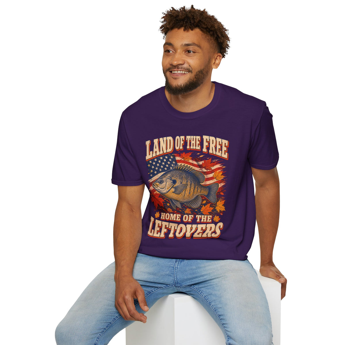 Land of the Free Home of the Leftovers Fishing T-Shirt