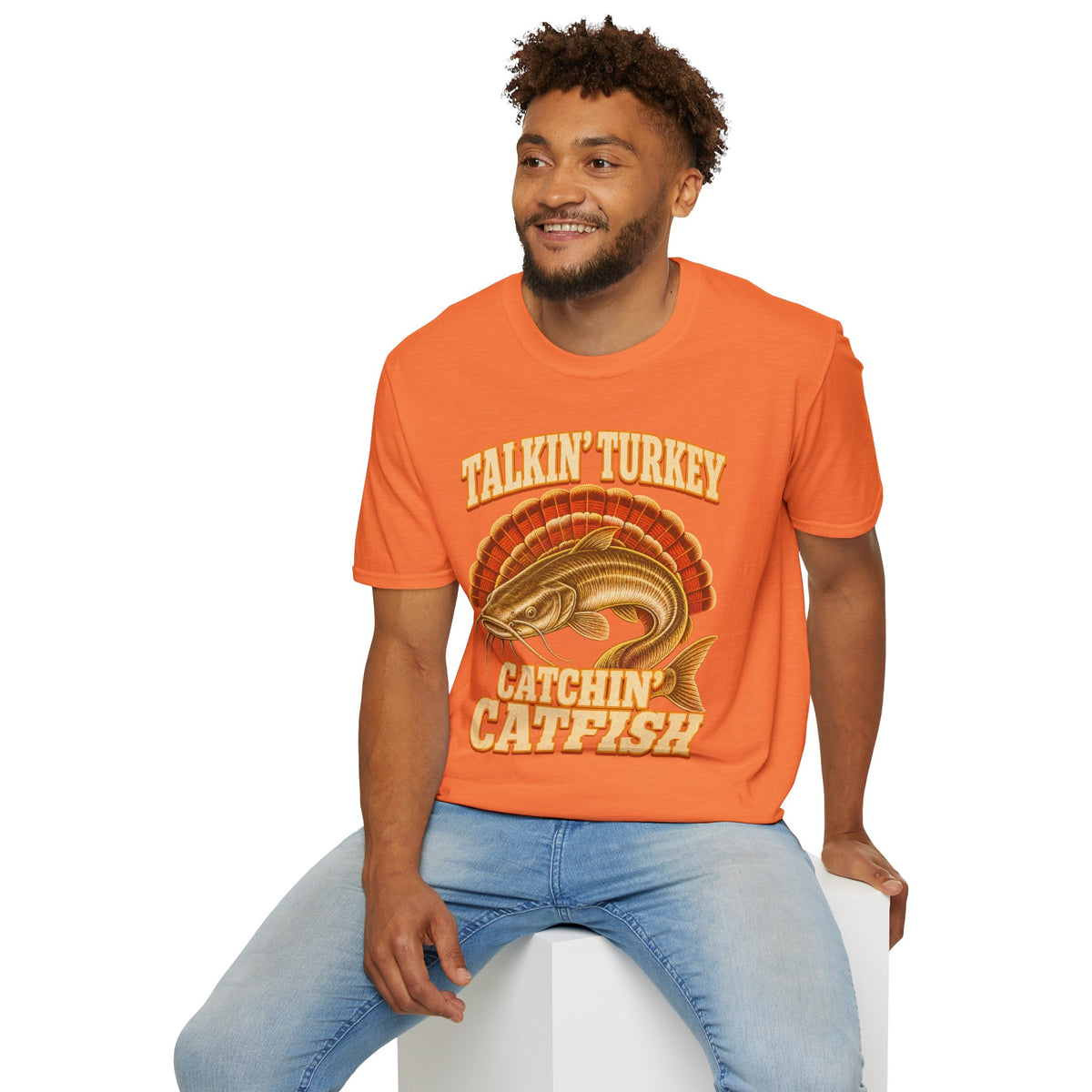 Talkin’ Turkey Catchin’ Catfish Fishing T-Shirt