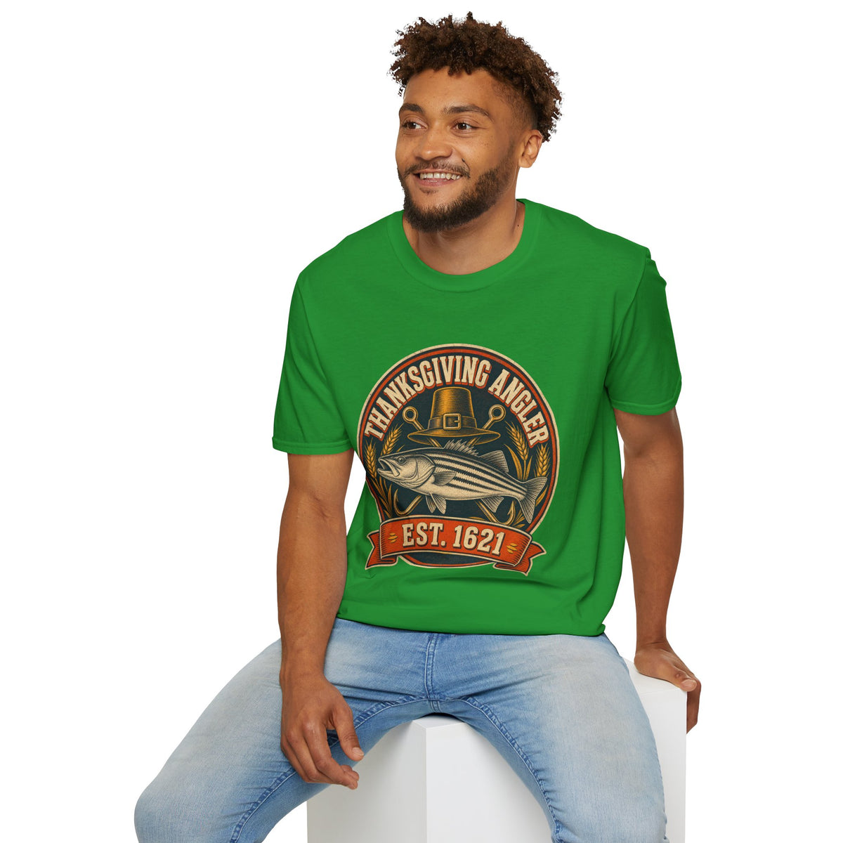 Thanksgiving Angler Est. 1621 Fishing T-Shirt