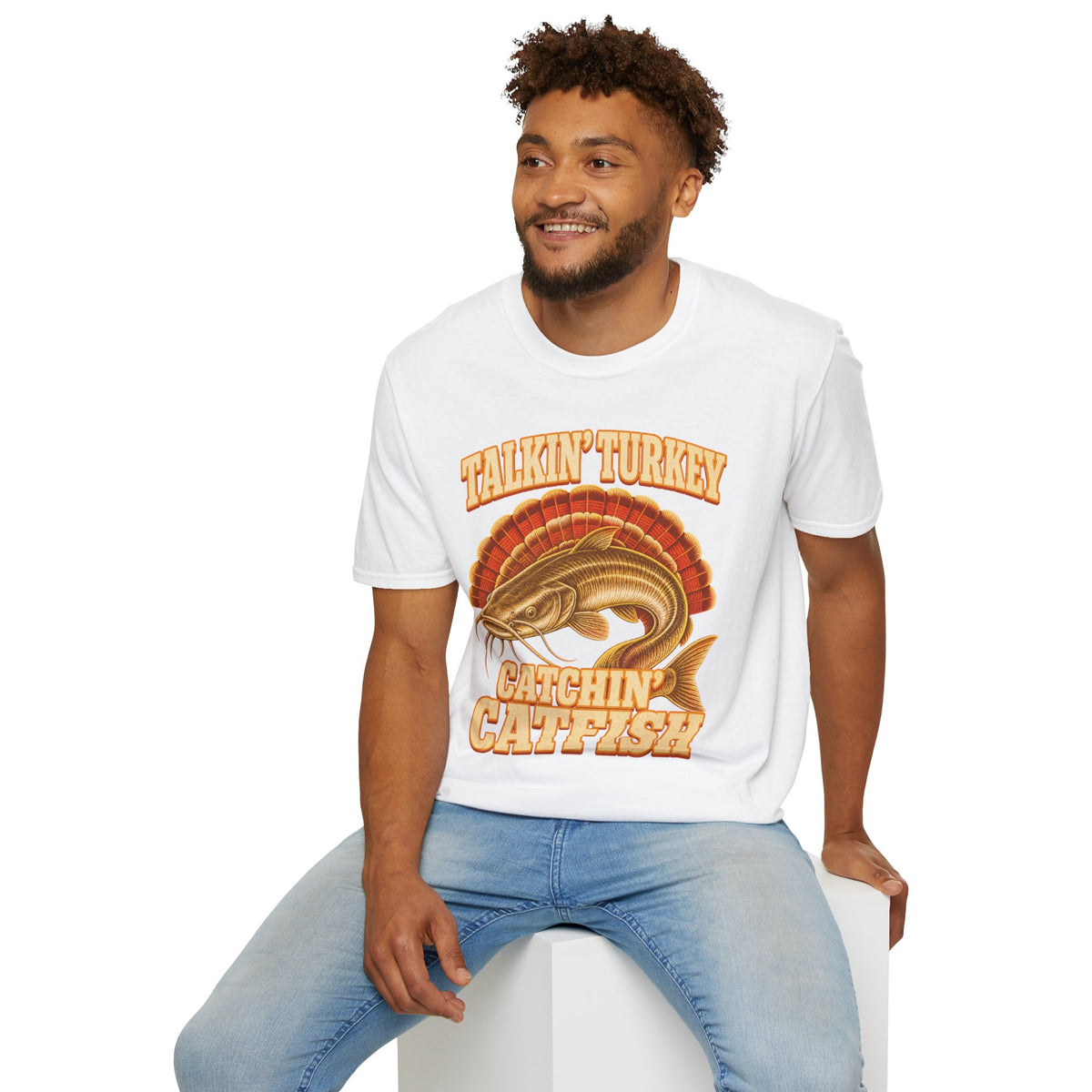 Talkin’ Turkey Catchin’ Catfish Fishing T-Shirt