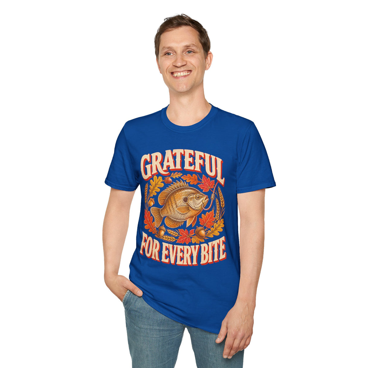 Grateful for Every Bite Fish Thanksgiving T-Shirt