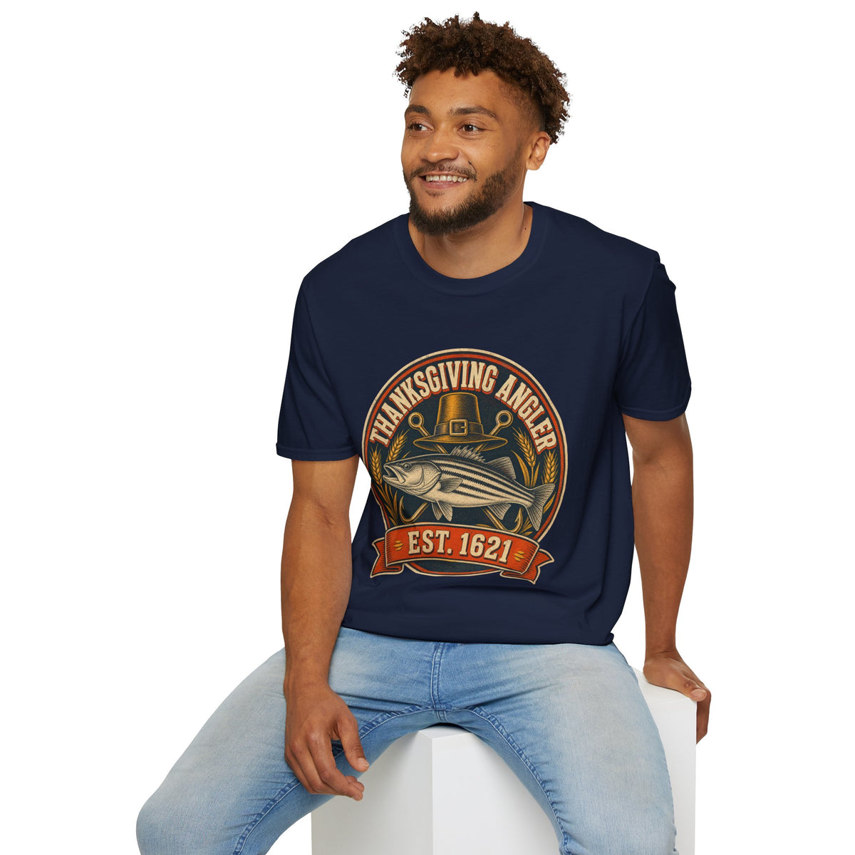 Thanksgiving Angler Est. 1621 Fishing T-Shirt