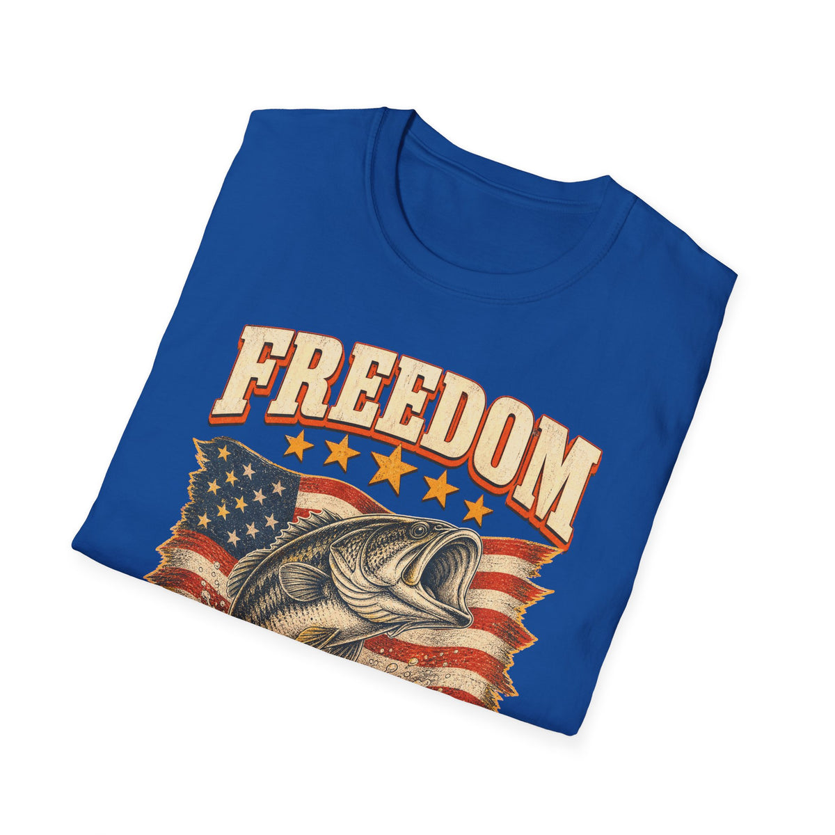 Freedom Family & Fishing American Flag T-Shirt