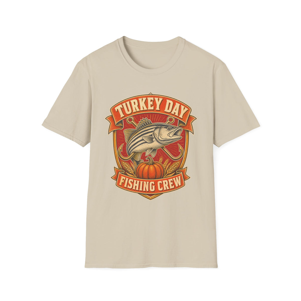 Turkey Day Fishing Crew T-Shirt – Thanksgiving Fishing Shirt