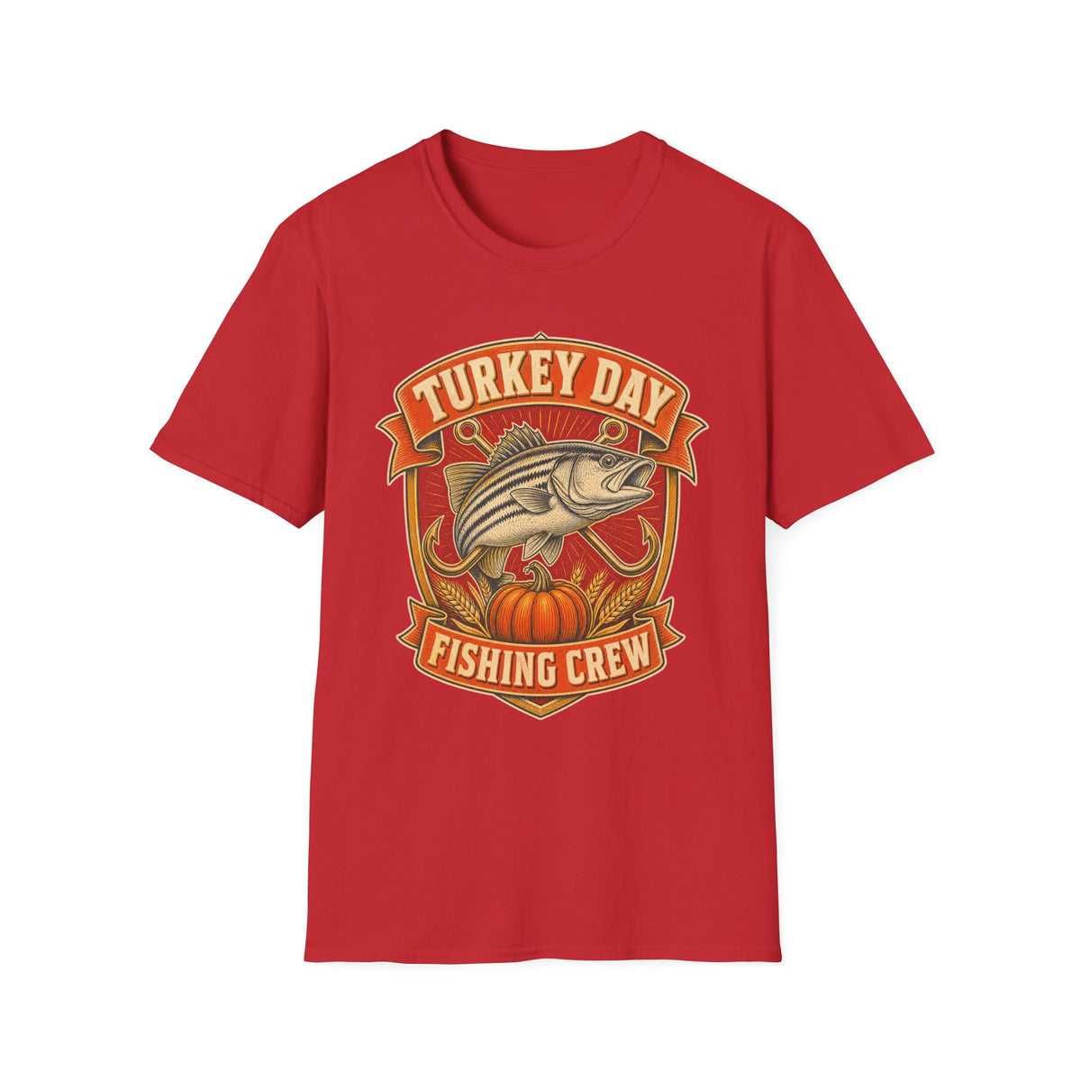 Turkey Day Fishing Crew T-Shirt – Thanksgiving Fishing Shirt