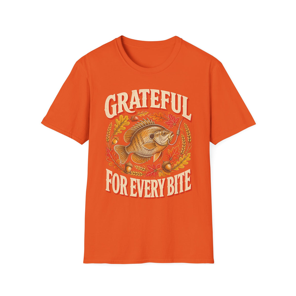 Grateful for Every Bite Fish Thanksgiving T-Shirt