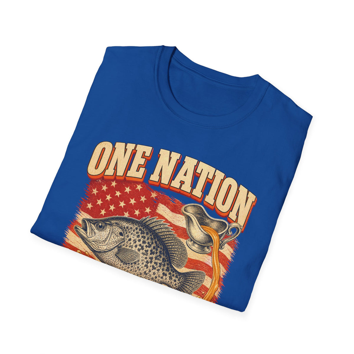 One Nation Under Gravy Funny Fish Thanksgiving T-Shirt