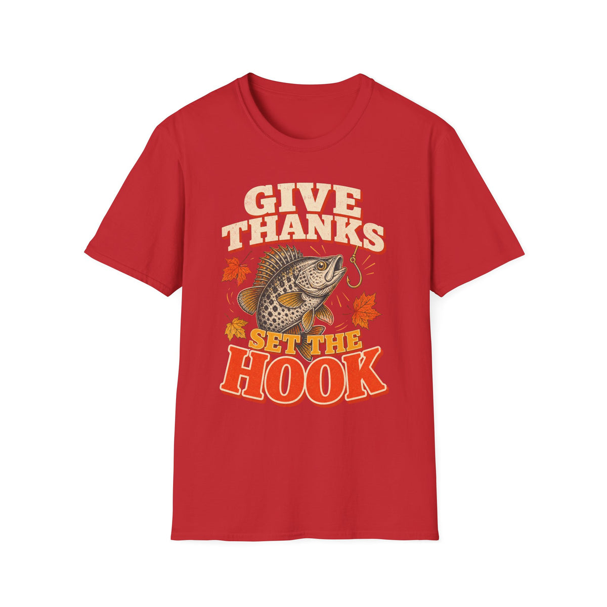 Give Thanks, Set the Hook Thanksgiving Fishing T-Shirt