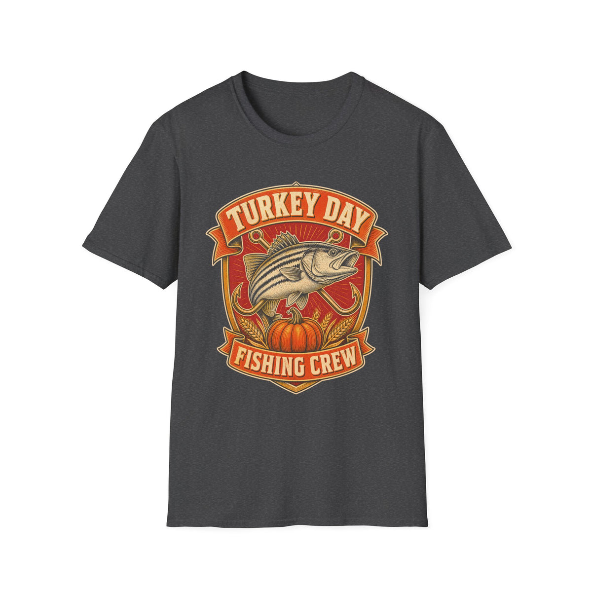 Turkey Day Fishing Crew T-Shirt – Thanksgiving Fishing Shirt