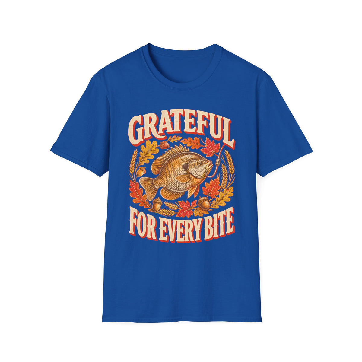 Grateful for Every Bite Fish Thanksgiving T-Shirt