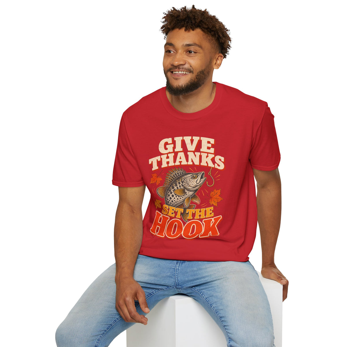 Give Thanks, Set the Hook Thanksgiving Fishing T-Shirt