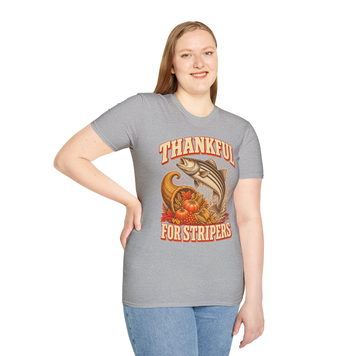 Thankful for Stripers Fishing T-Shirt