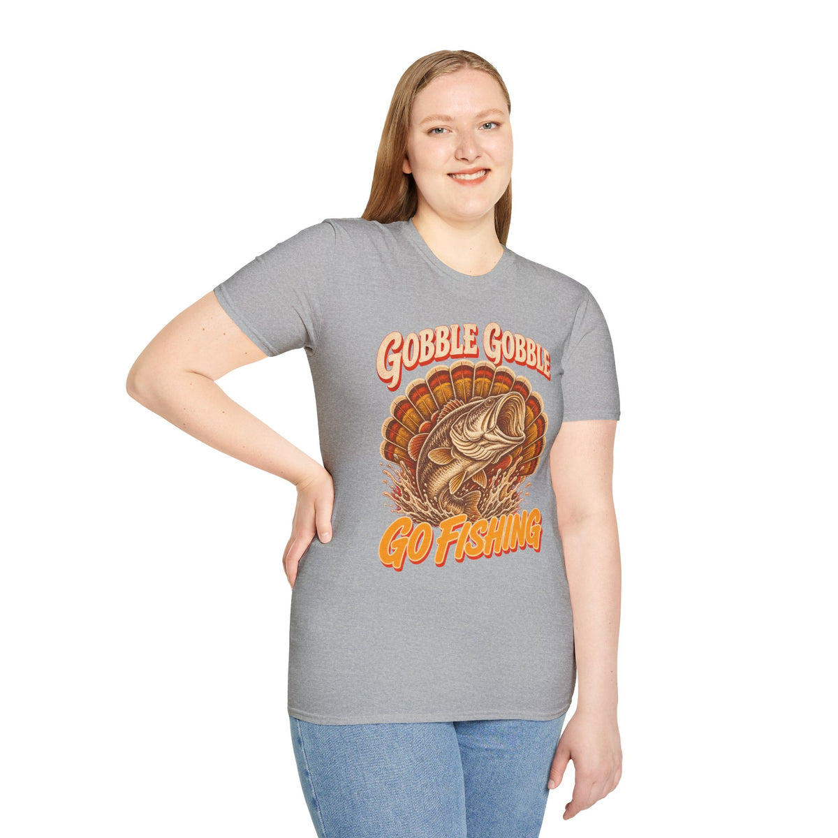 Gobble Gobble Go Fishing Turkey Hunting T-Shirt