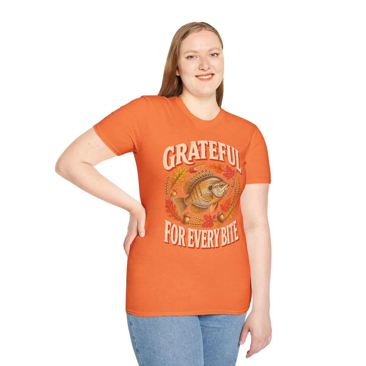 Grateful for Every Bite Fish Thanksgiving T-Shirt