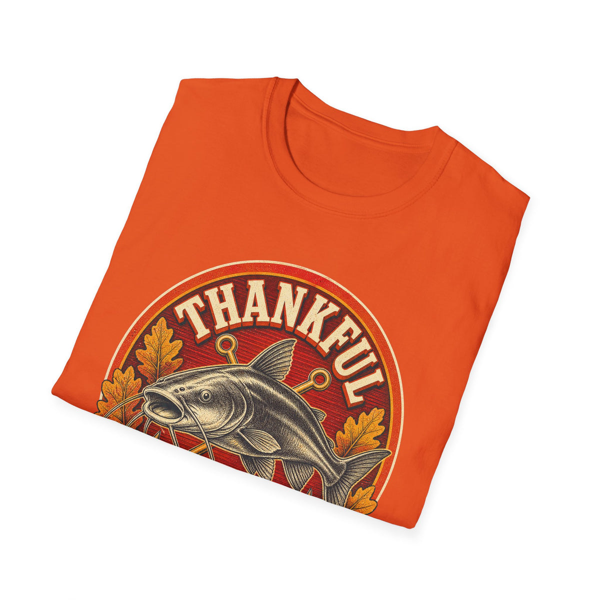 Thankful Grateful & Hooked Fishing T-Shirt