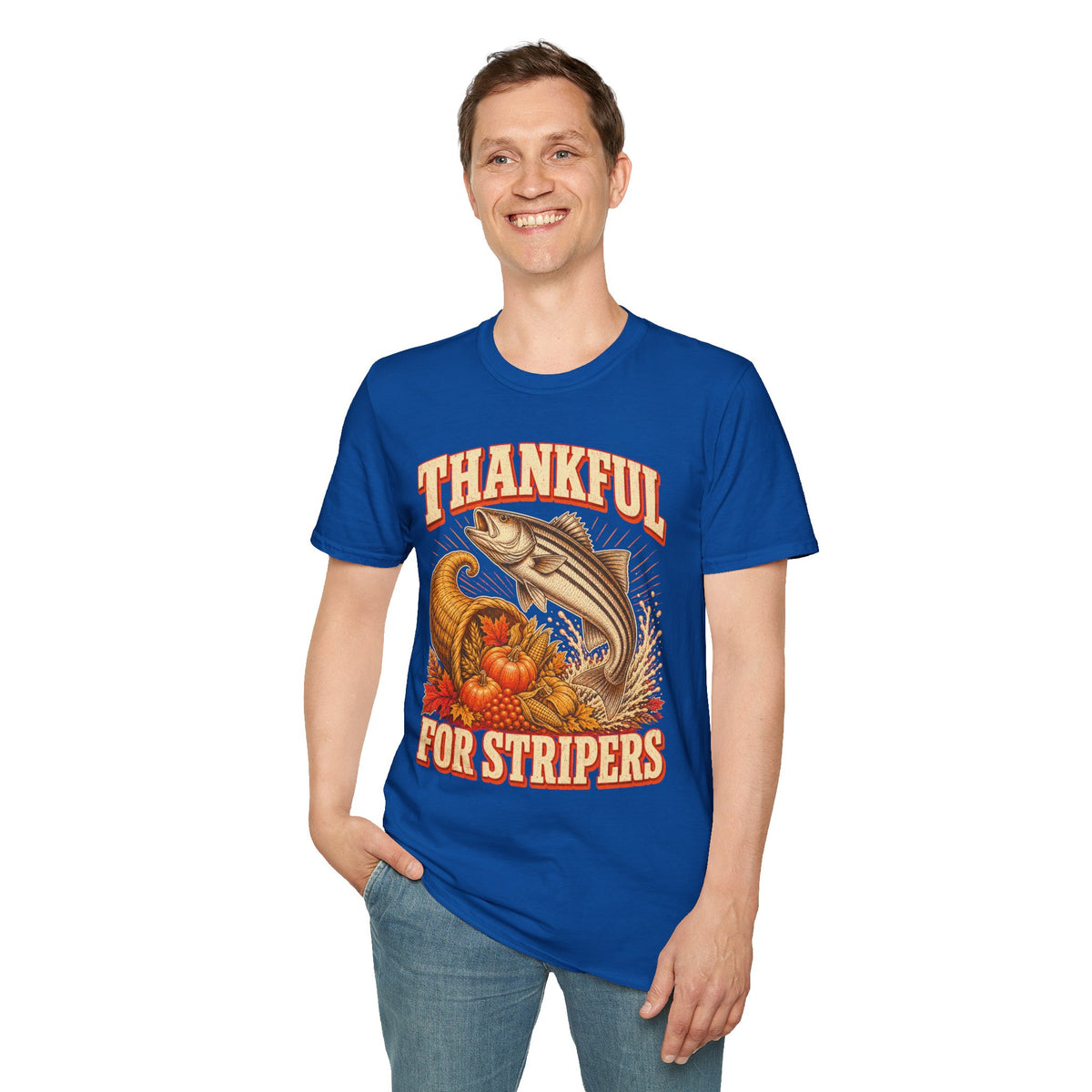 Thankful for Stripers Fishing T-Shirt