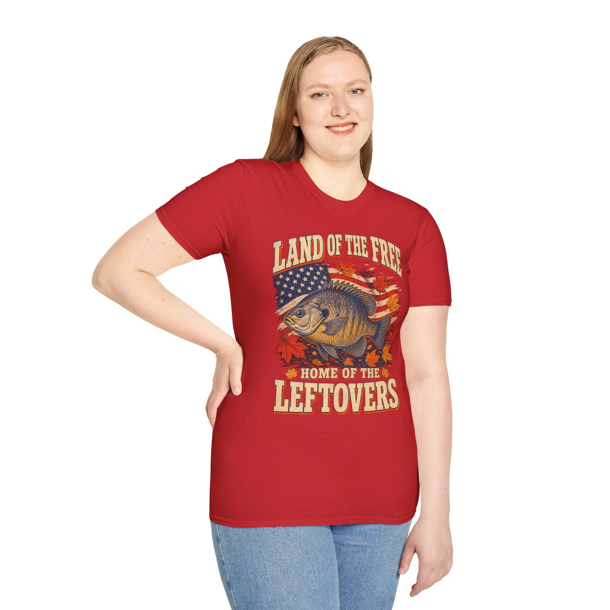 Land of the Free Home of the Leftovers Fishing T-Shirt