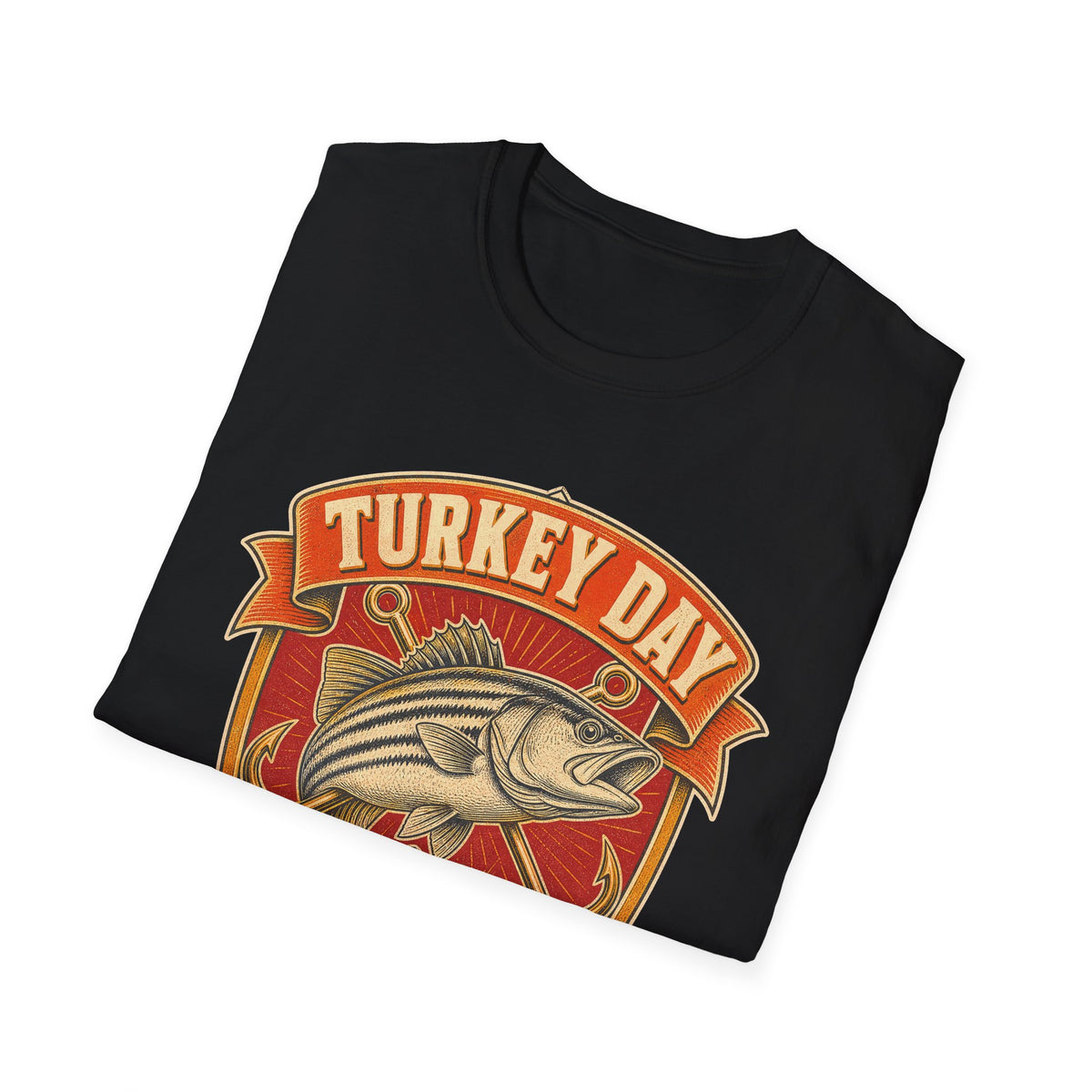 Turkey Day Fishing Crew T-Shirt – Thanksgiving Fishing Shirt