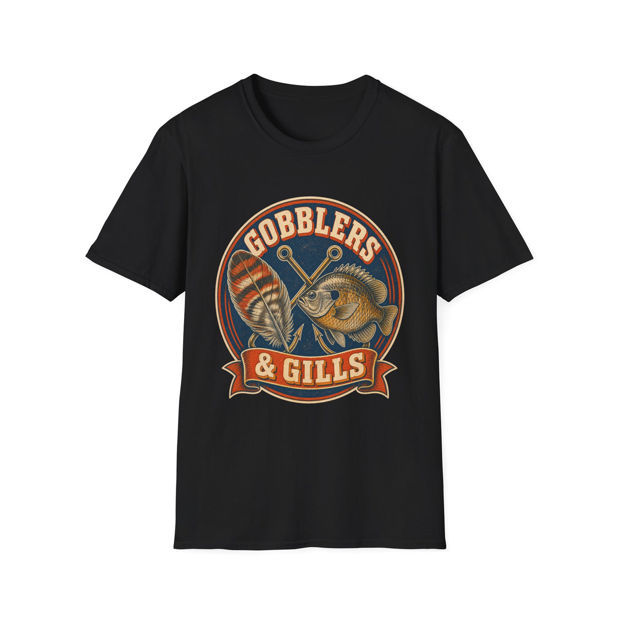 Gobblers & Gills Thanksgiving Fishing T-Shirt