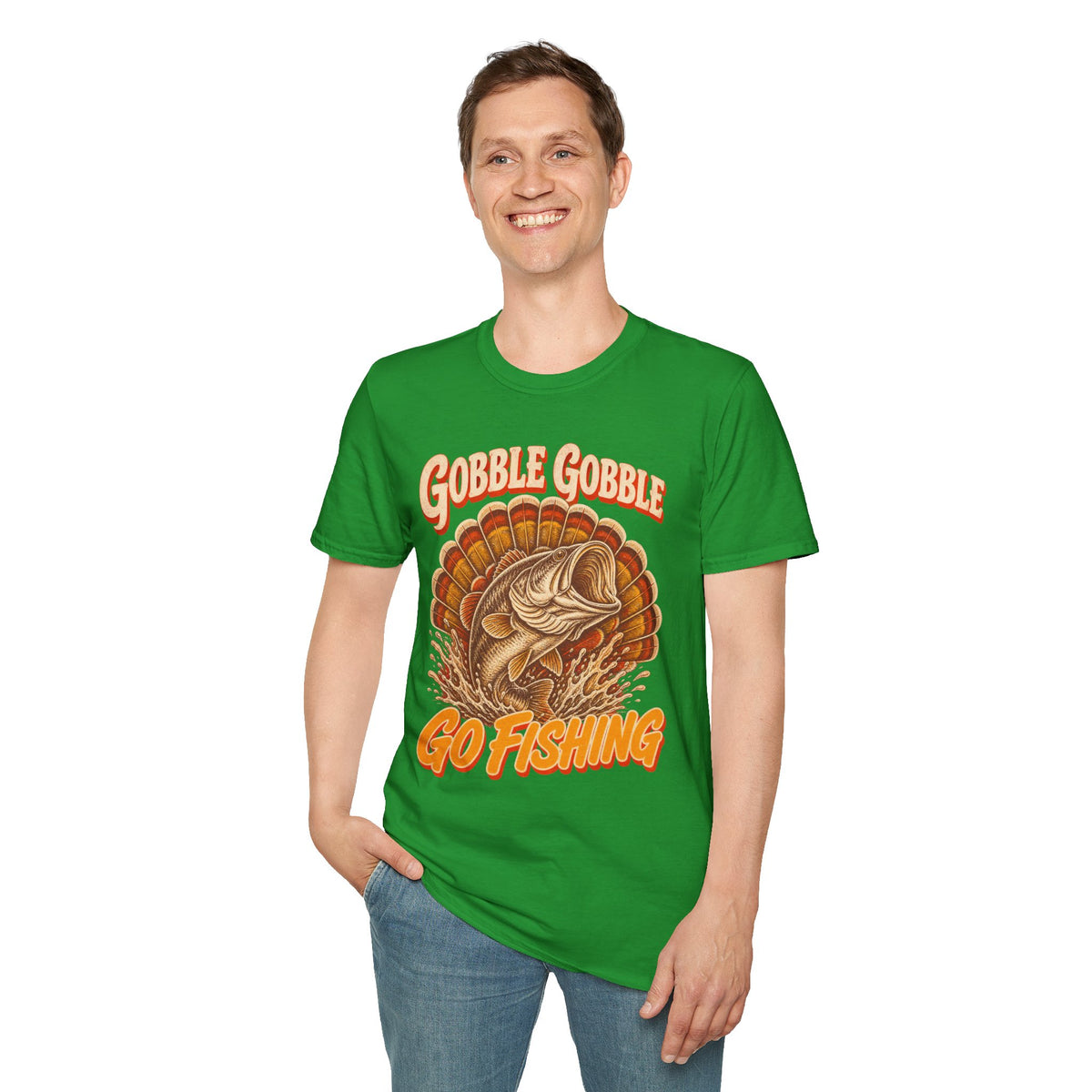 Gobble Gobble Go Fishing Turkey Hunting T-Shirt
