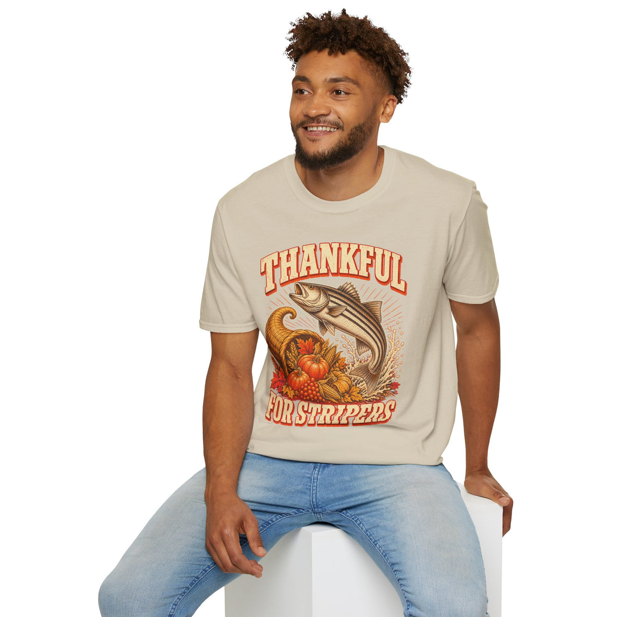 Thankful for Stripers Fishing T-Shirt