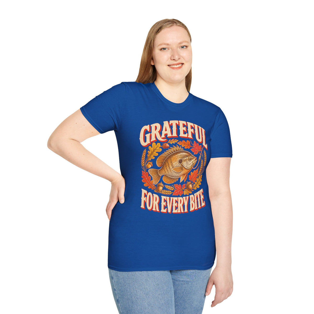 Grateful for Every Bite Fish Thanksgiving T-Shirt