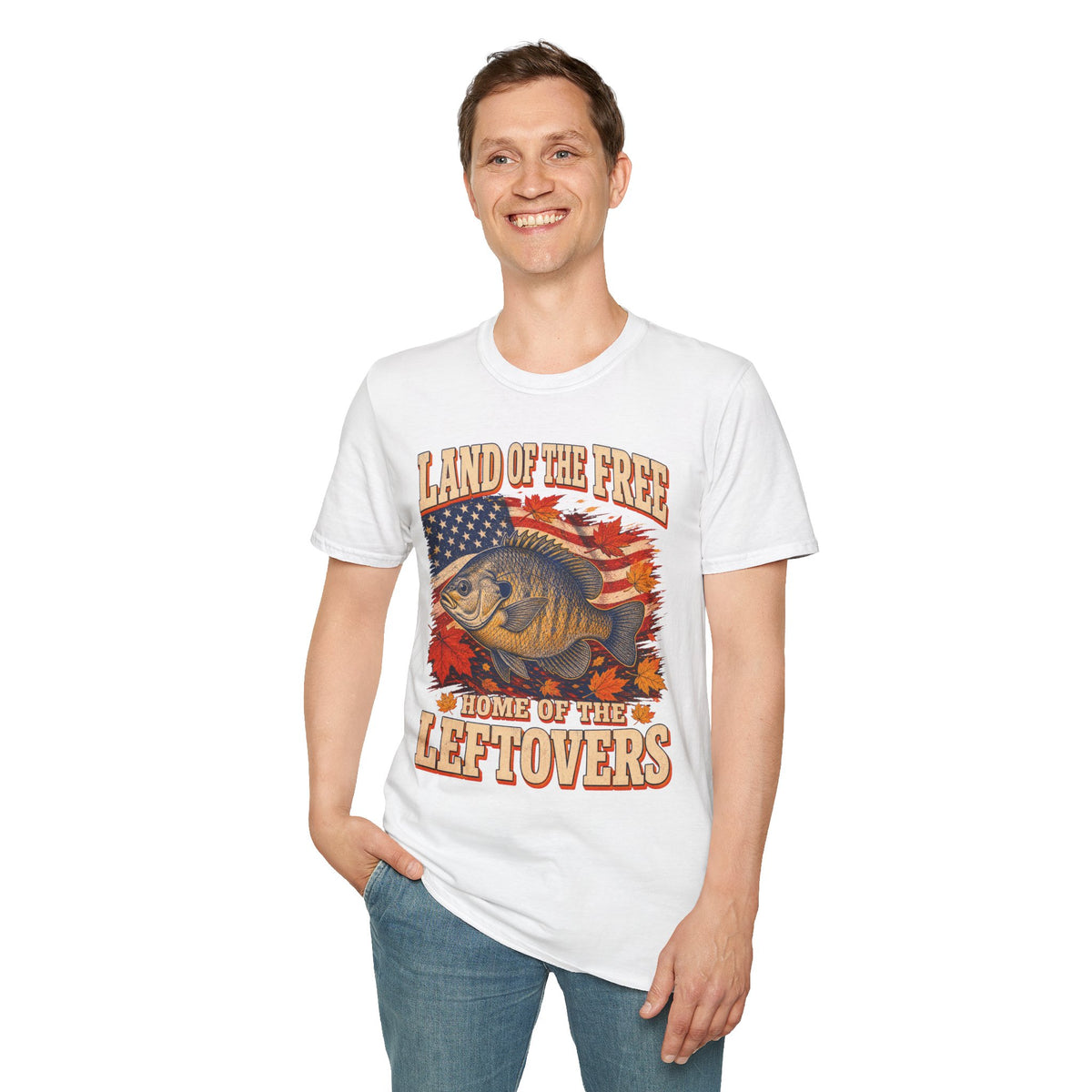 Land of the Free Home of the Leftovers Fishing T-Shirt