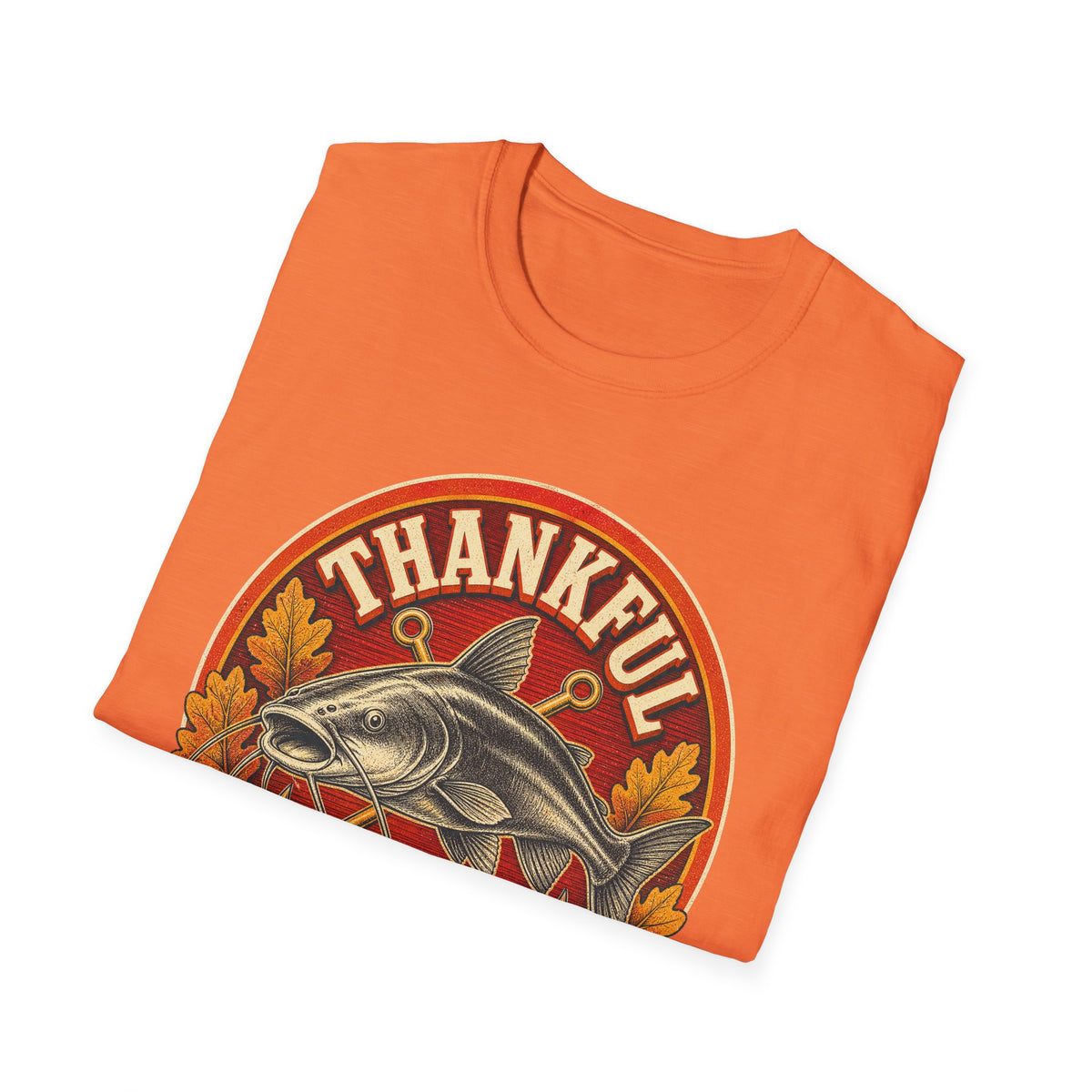 Thankful Grateful & Hooked Fishing T-Shirt