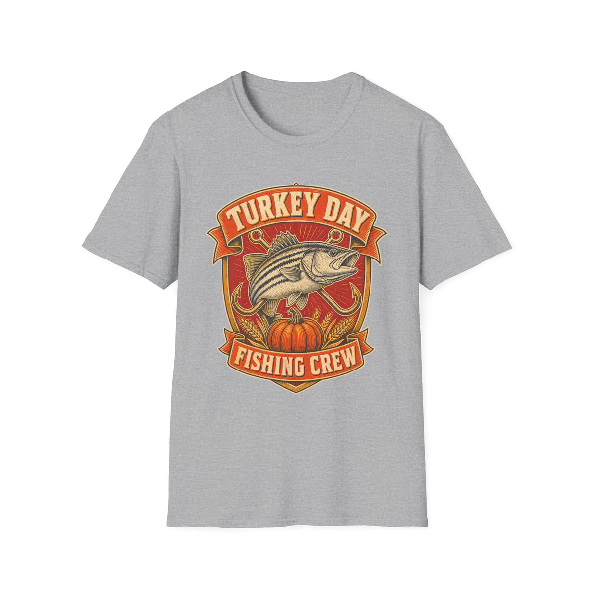 Turkey Day Fishing Crew T-Shirt – Thanksgiving Fishing Shirt