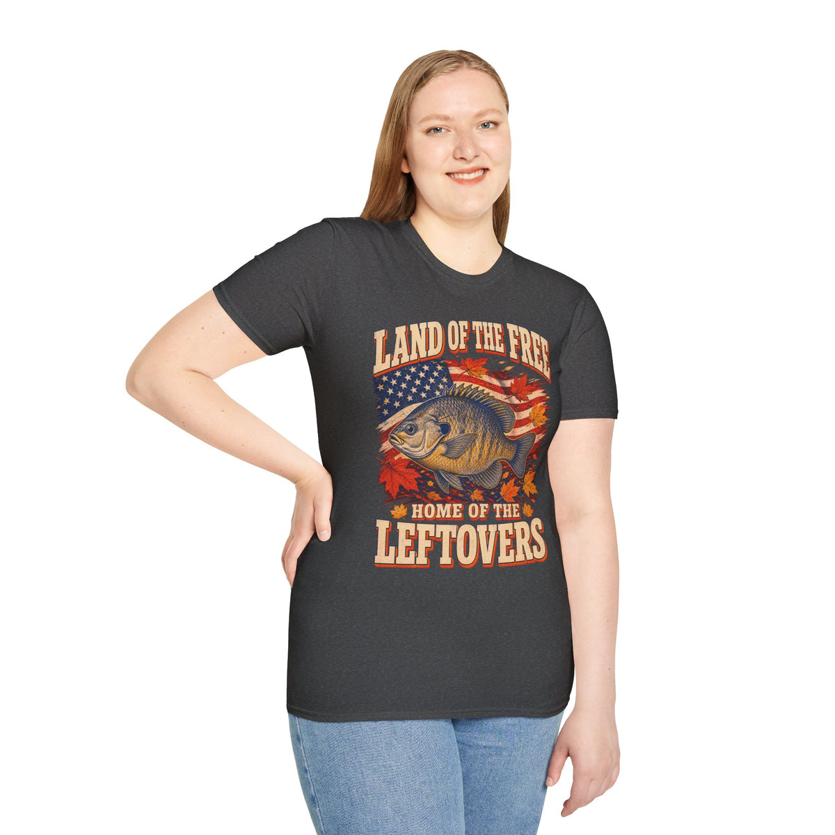 Land of the Free Home of the Leftovers Fishing T-Shirt