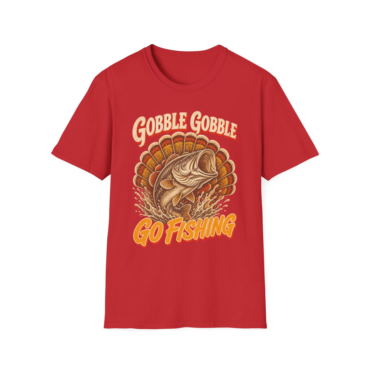 Gobble Gobble Go Fishing Turkey Hunting T-Shirt