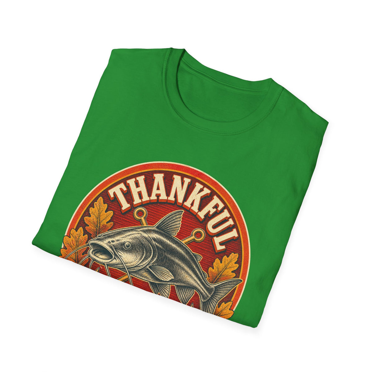 Thankful Grateful & Hooked Fishing T-Shirt