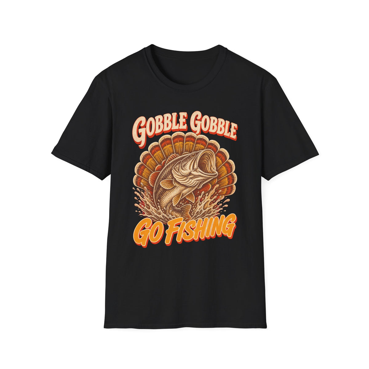 Gobble Gobble Go Fishing Turkey Hunting T-Shirt