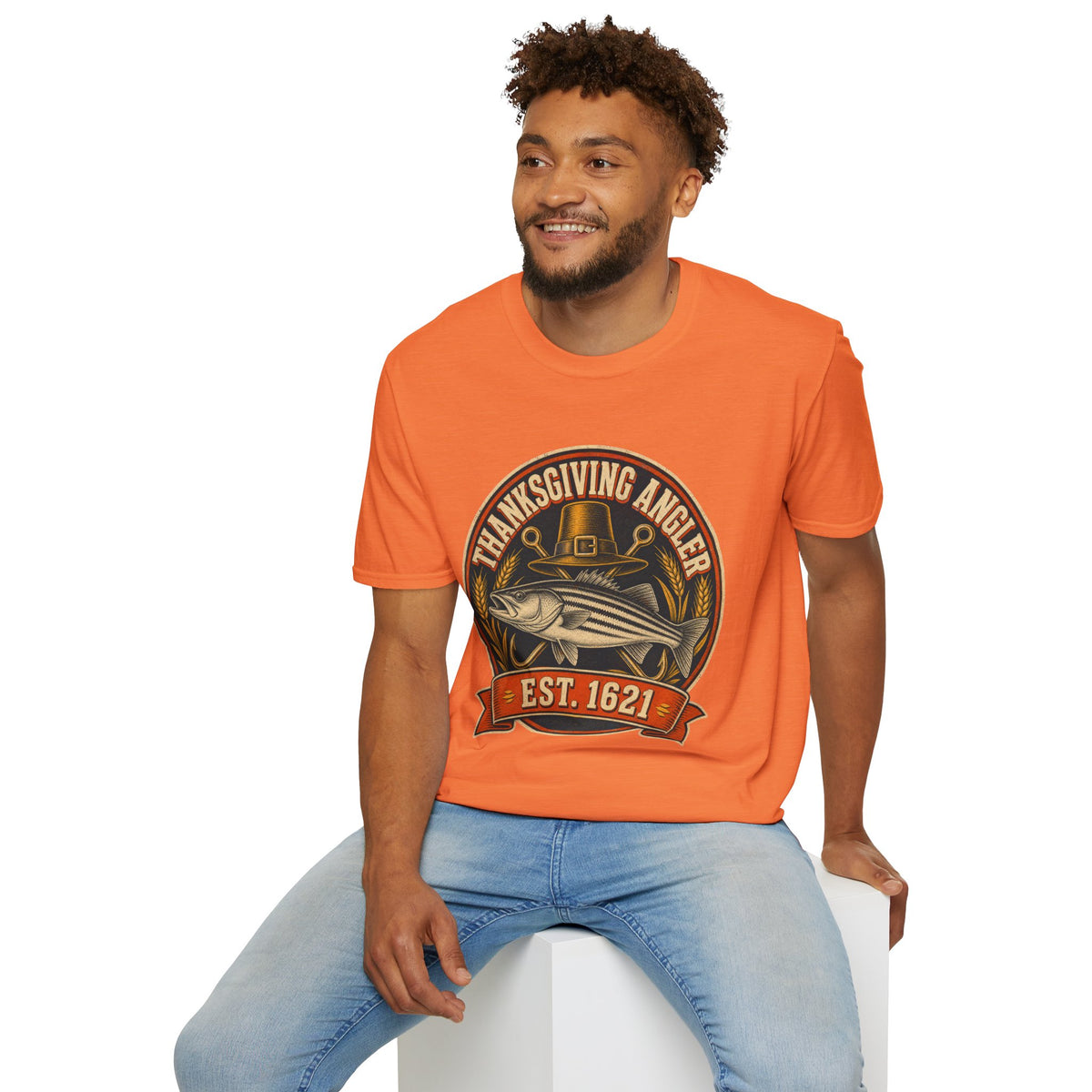 Thanksgiving Angler Est. 1621 Fishing T-Shirt