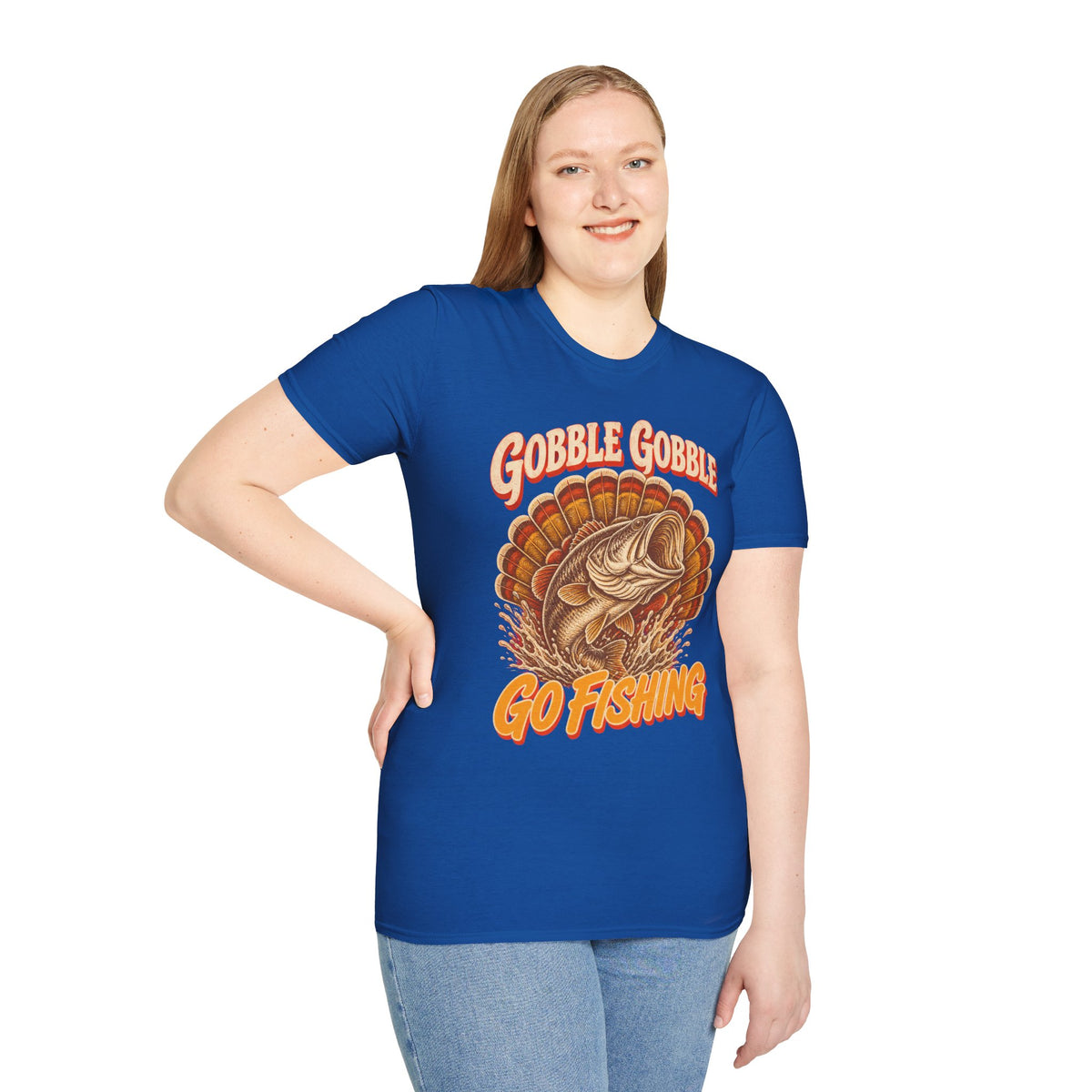 Gobble Gobble Go Fishing Turkey Hunting T-Shirt