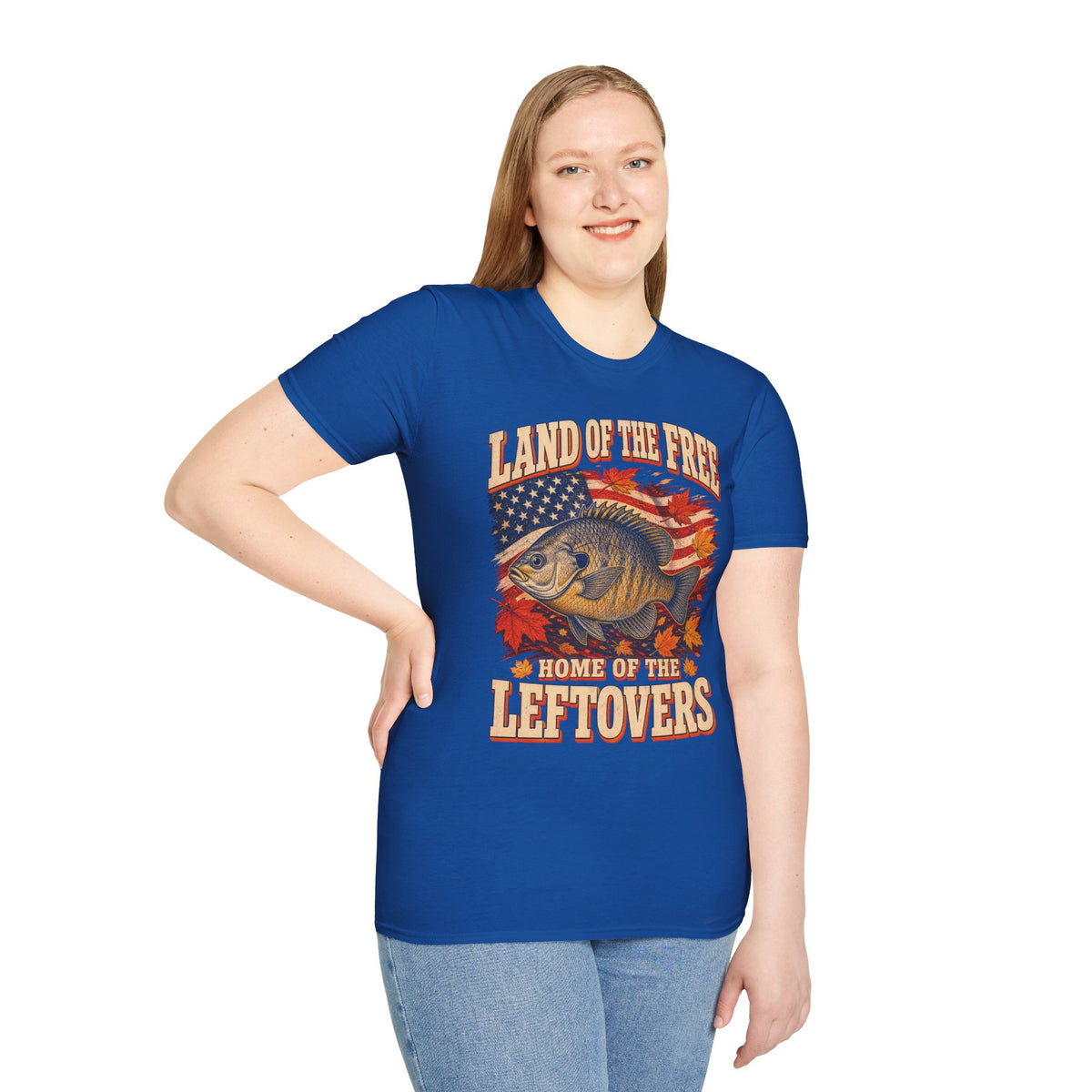 Land of the Free Home of the Leftovers Fishing T-Shirt