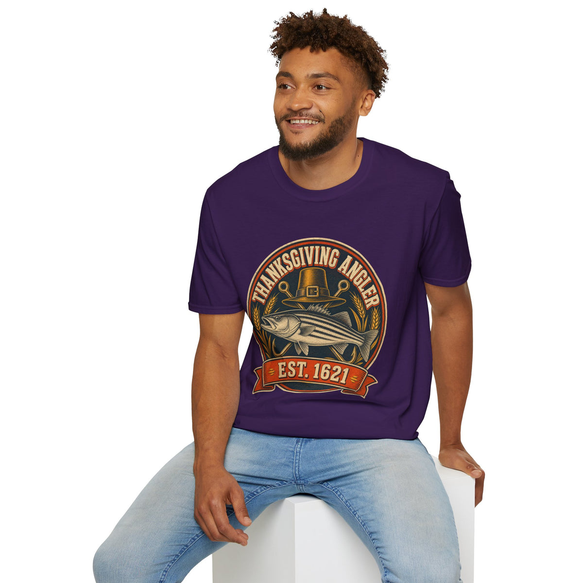 Thanksgiving Angler Est. 1621 Fishing T-Shirt